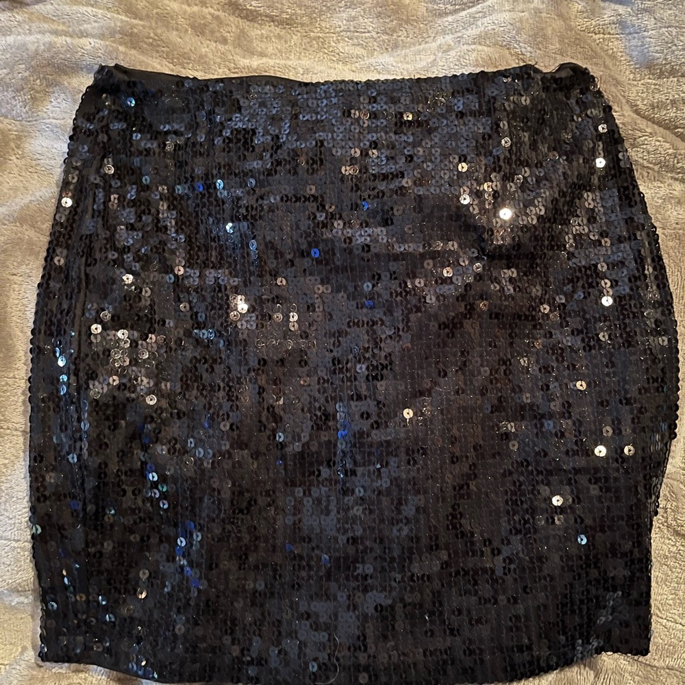 Black Sequin Skirt